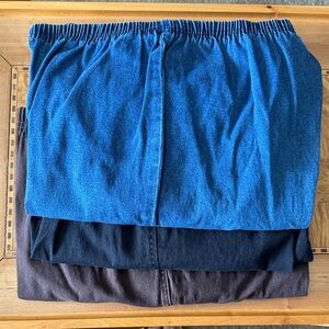 Bundle Avenue Jeans Denim Legging Pants Black Brown Denim Blue 14